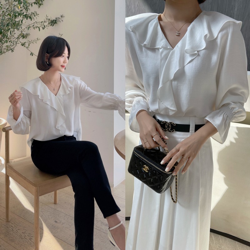 bloggerbok lilly frill blouse(아이보리)