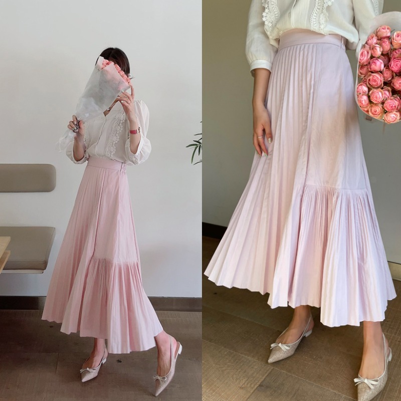 여유수량오픈/bloggerbok lily pleat skirt (핑크)