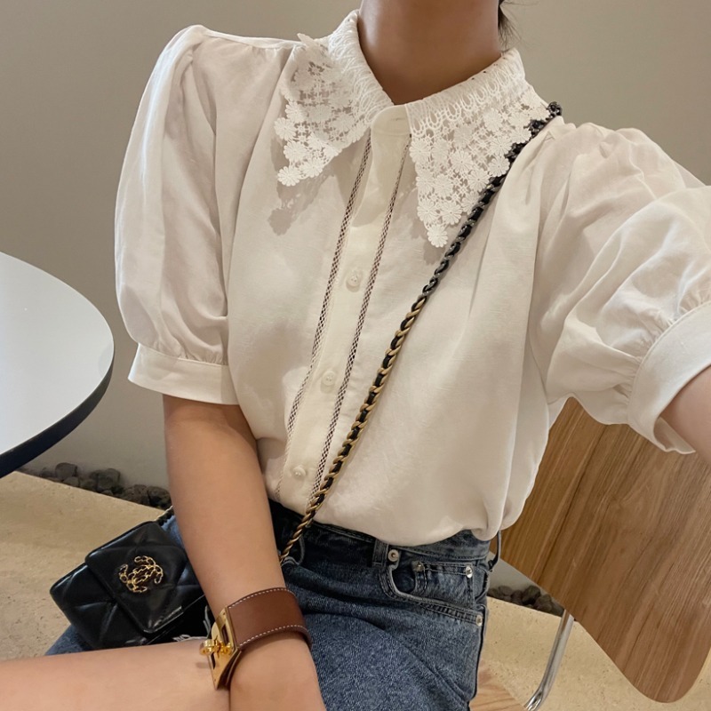 bloggerbok chloe collar linen blouse (아이보리)