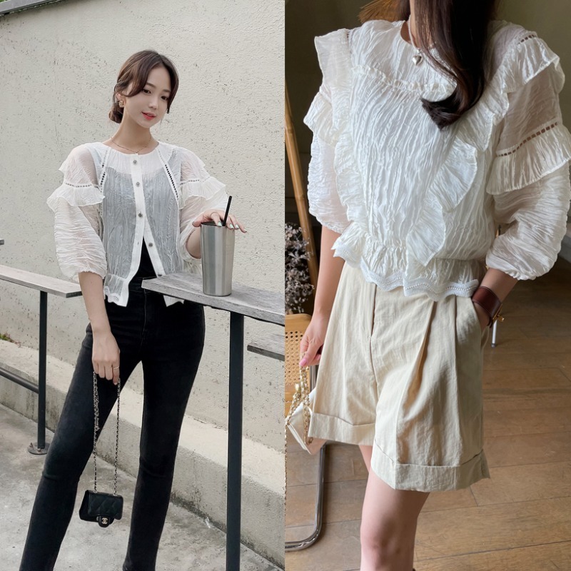 (바로배송)bloggerbok etoile two way blouse (아이보리)