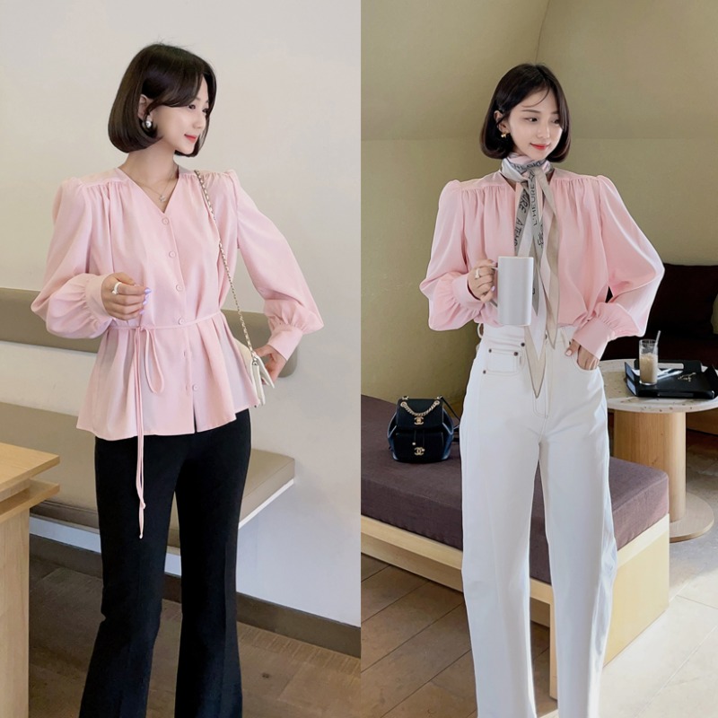 bloggerbok more shirring blouse (핑크)